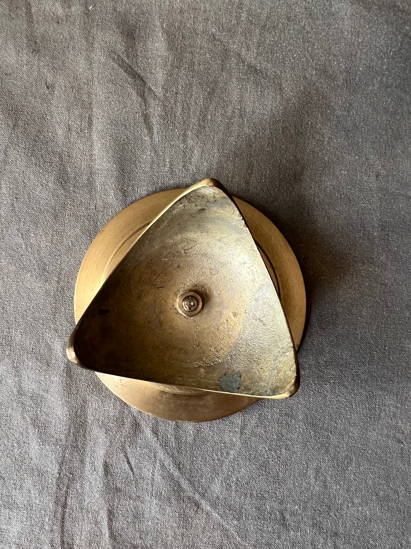 Single Vintage Pedestal Style Three-Legged Candle Stand